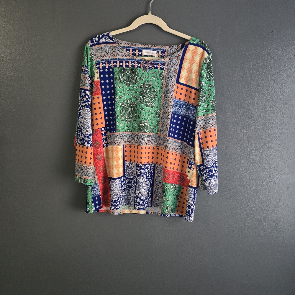 Calvin Klein Multicolor Patchwork Long Sleeve Top - image 4